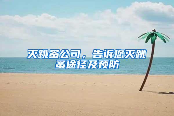 滅跳蚤公司，告訴您滅跳蚤途徑及預(yù)防