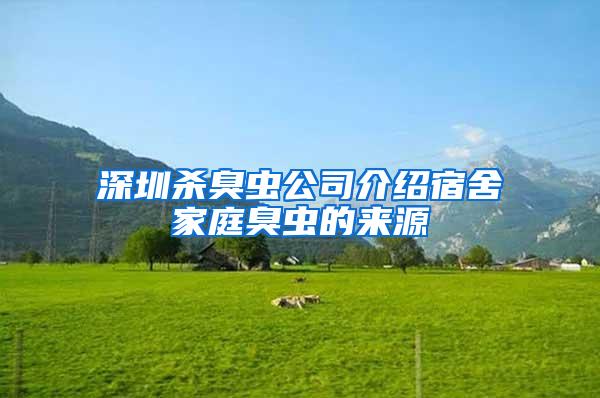 深圳殺臭蟲公司介紹宿舍家庭臭蟲的來源