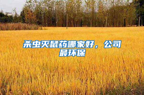 殺蟲滅鼠藥哪家好，公司最環(huán)保