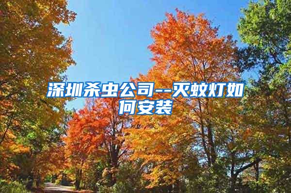 深圳殺蟲公司--滅蚊燈如何安裝