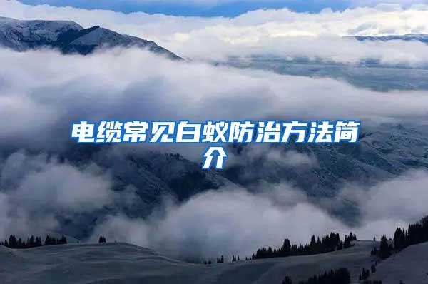 電纜常見白蟻防治方法簡(jiǎn)介