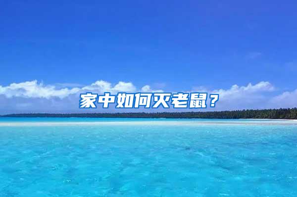 家中如何滅老鼠？