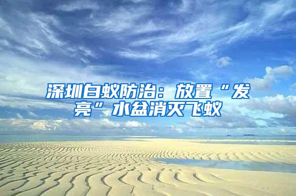 深圳白蟻防治：放置“發(fā)亮”水盆消滅飛蟻