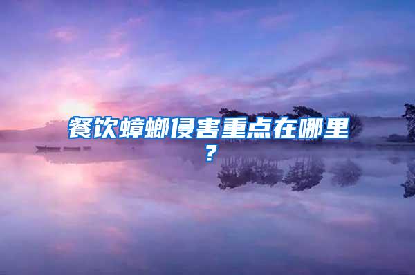餐飲蟑螂侵害重點在哪里？