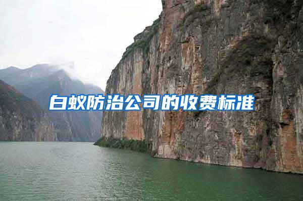 白蟻防治公司的收費標準
