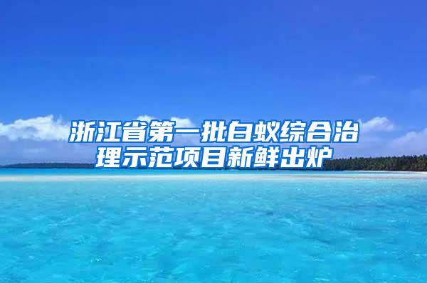 浙江省第一批白蟻綜合治理示范項目新鮮出爐